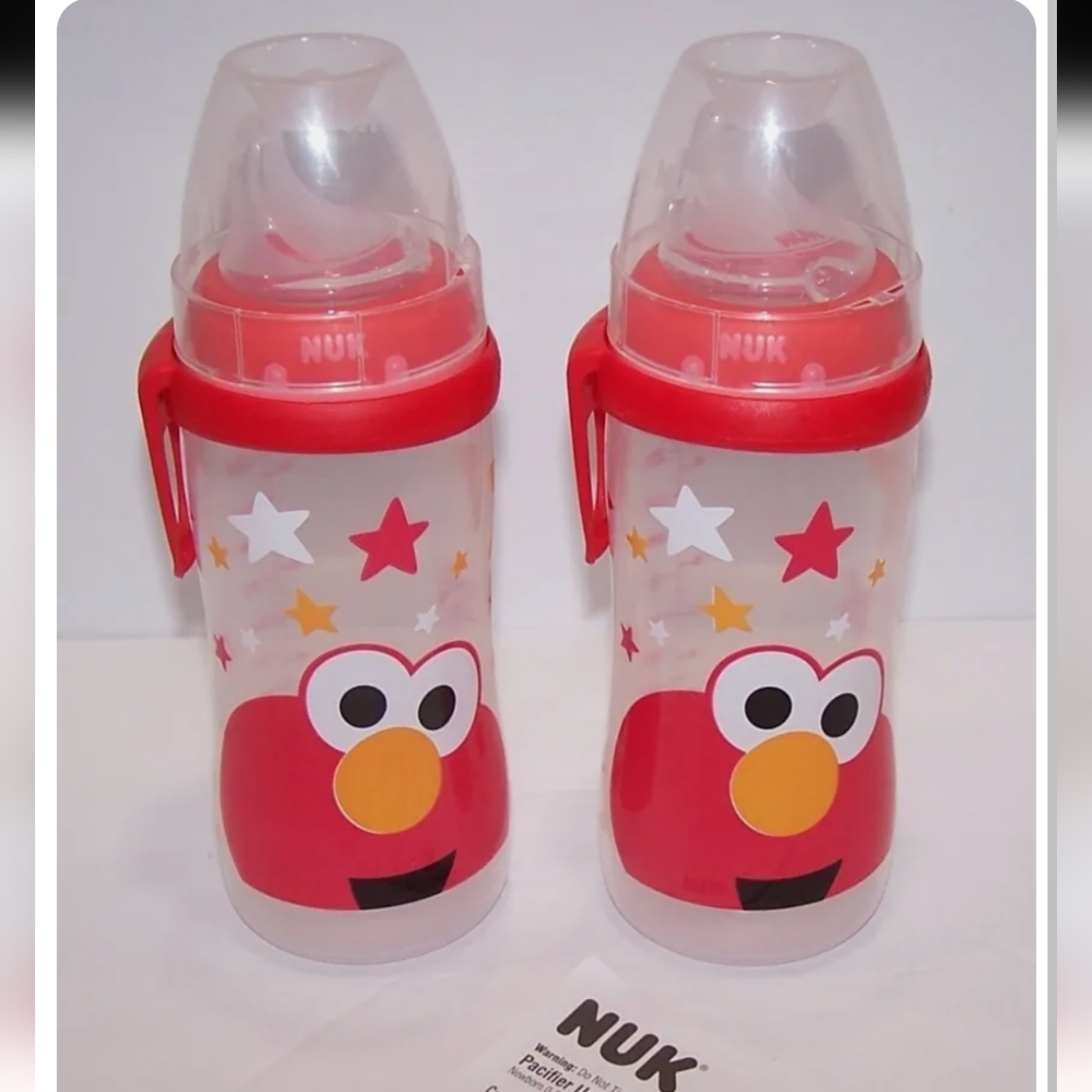 2 NUK ELMO Transiton SIPPY cups